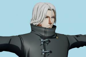 Renji Yomo Tokyo-Ghoul, male, man, people, human, xna, characters, rigged